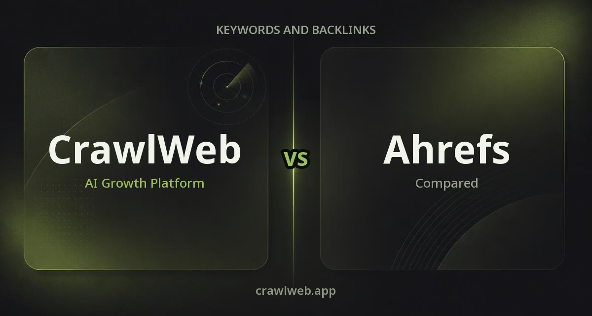 CrawlWeb compared with Ahrefs
