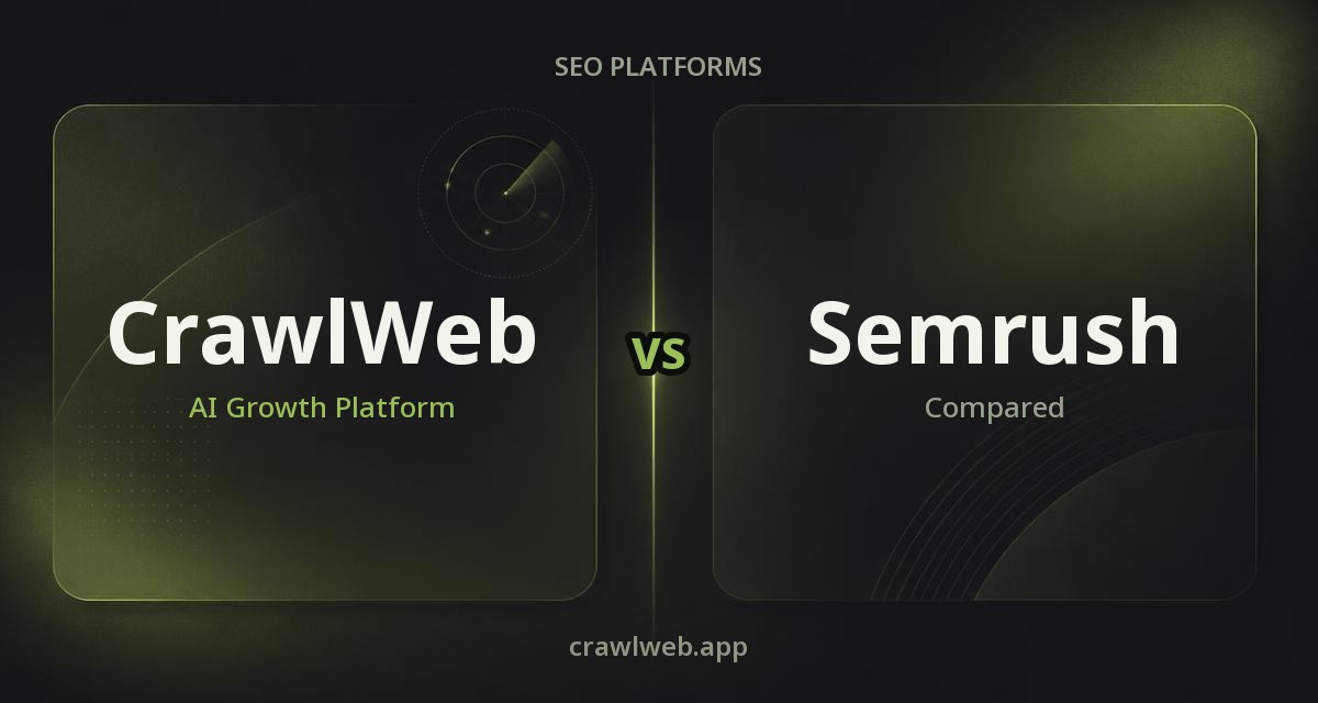 CrawlWeb compared with Semrush