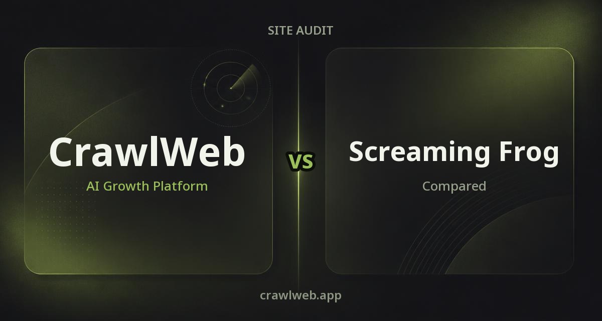 CrawlWeb compared with Screaming Frog