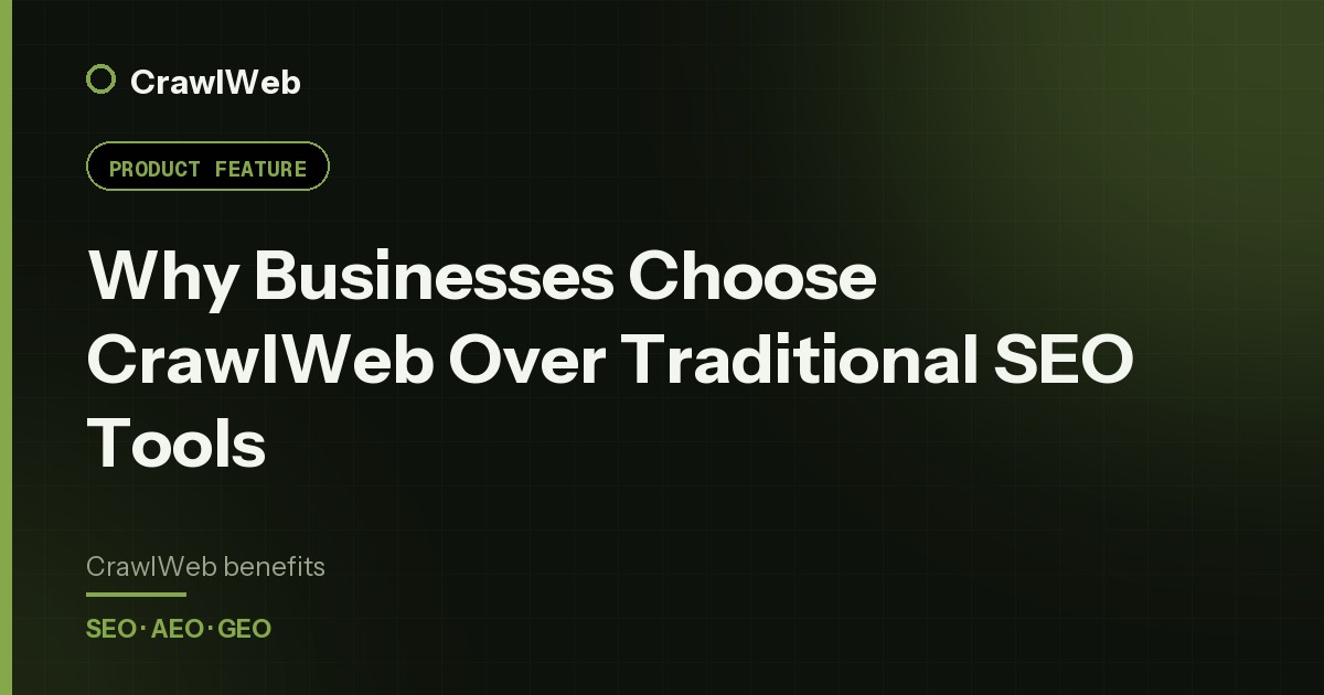 Why Businesses Choose CrawlWeb Over Traditional SEO Tools — CrawlWeb guide cover